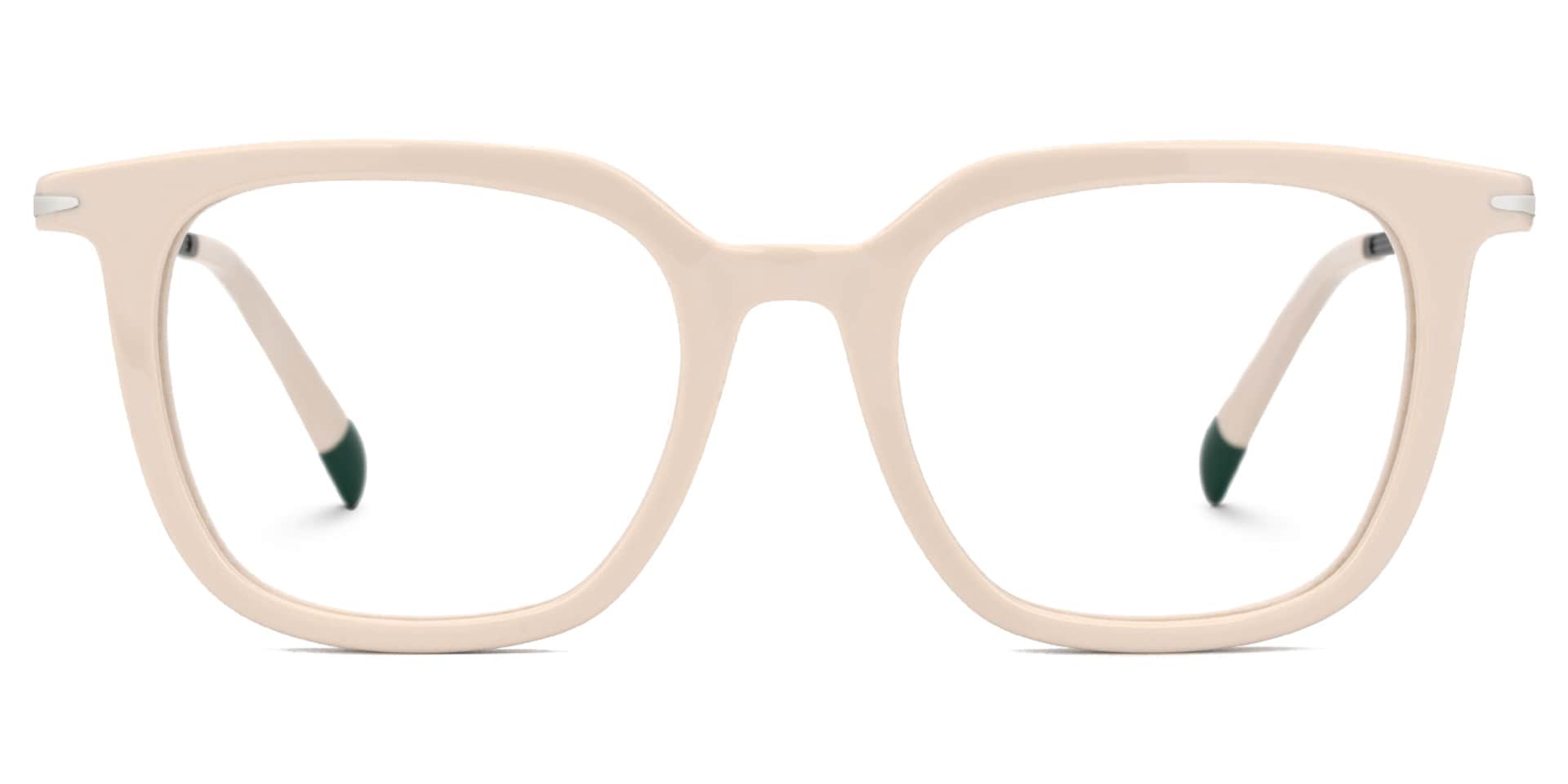 Bodali Mixed-Materials Square Dusty-Pink Frame Glasses | Zeelool0