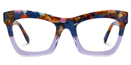 Benitez Square Purple Glasses0