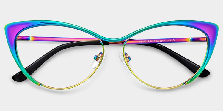 Ellen Iridescent Cat eye Glasses
