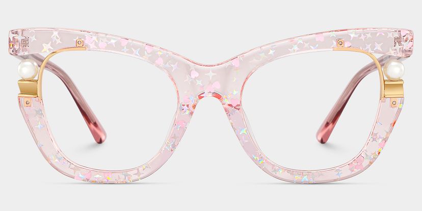 Pearl Pink Cat eye Glasses