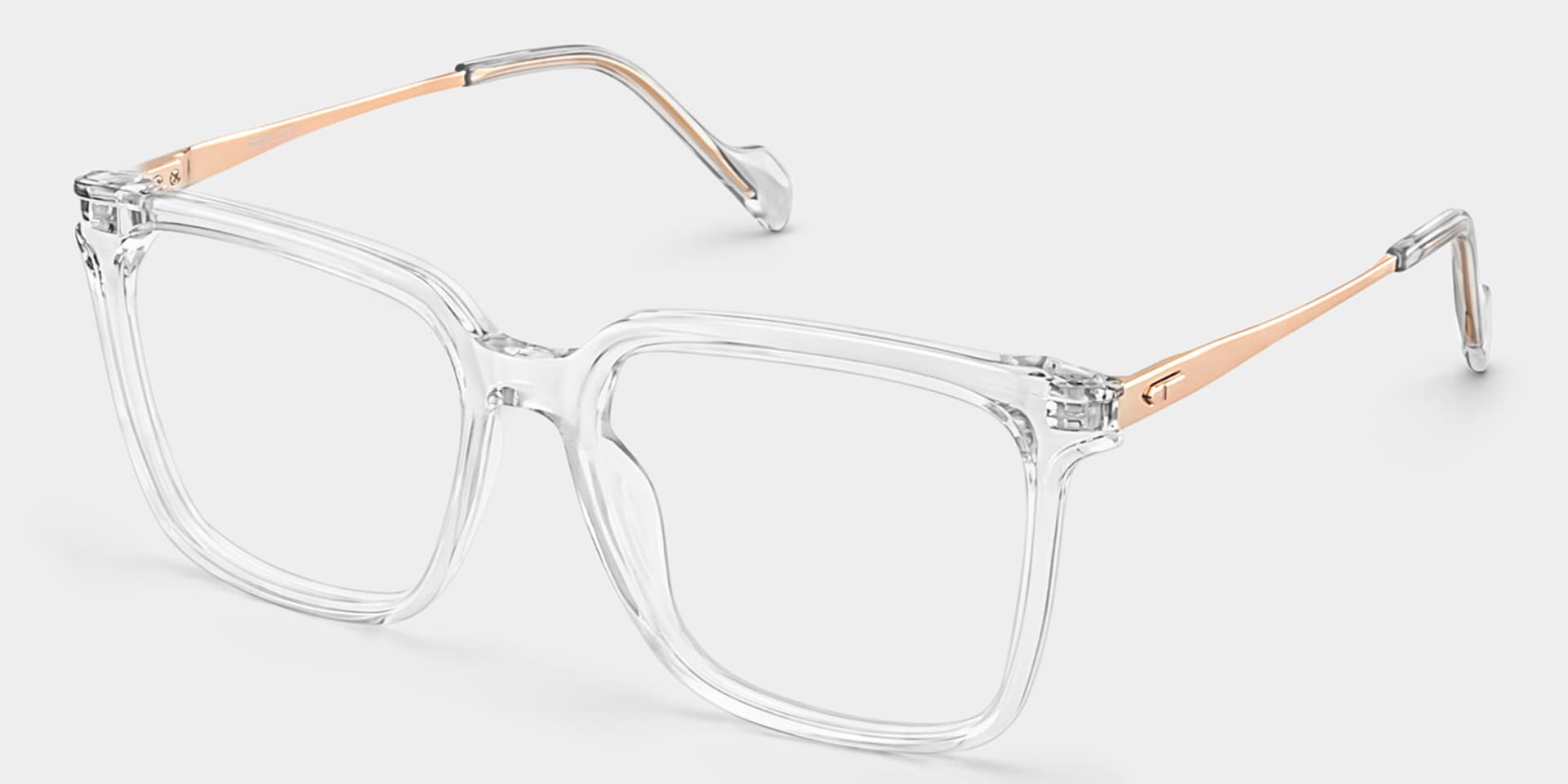 Thin Crystal Frame Glasses With Square Shape2