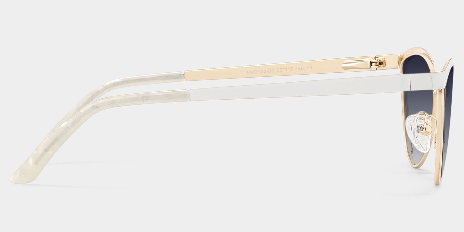 Sydney Cat Eye White Sunglasses | Zeelool Glasses3