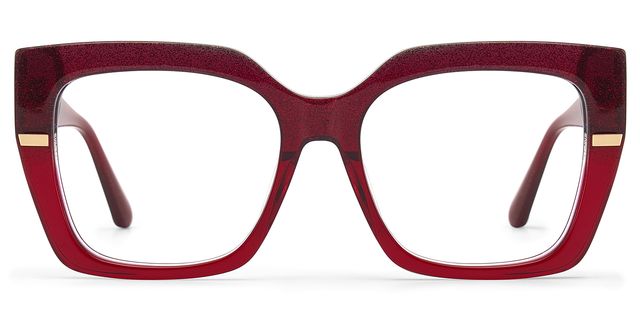 Mavis Square Red Glasses