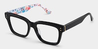 Zinnia Rectangle Black Glasses3
