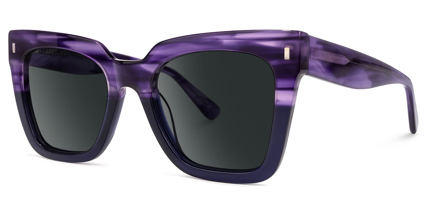 Kathya Square Purple Sunglasses & Glasses Frames1