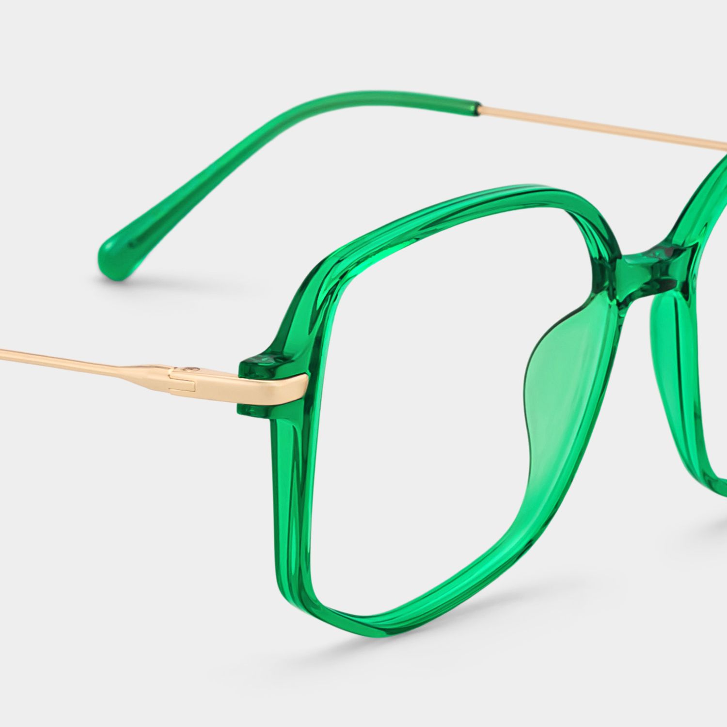 Payton Geometric Dark-Green Glasses | Zeelool Glasses4