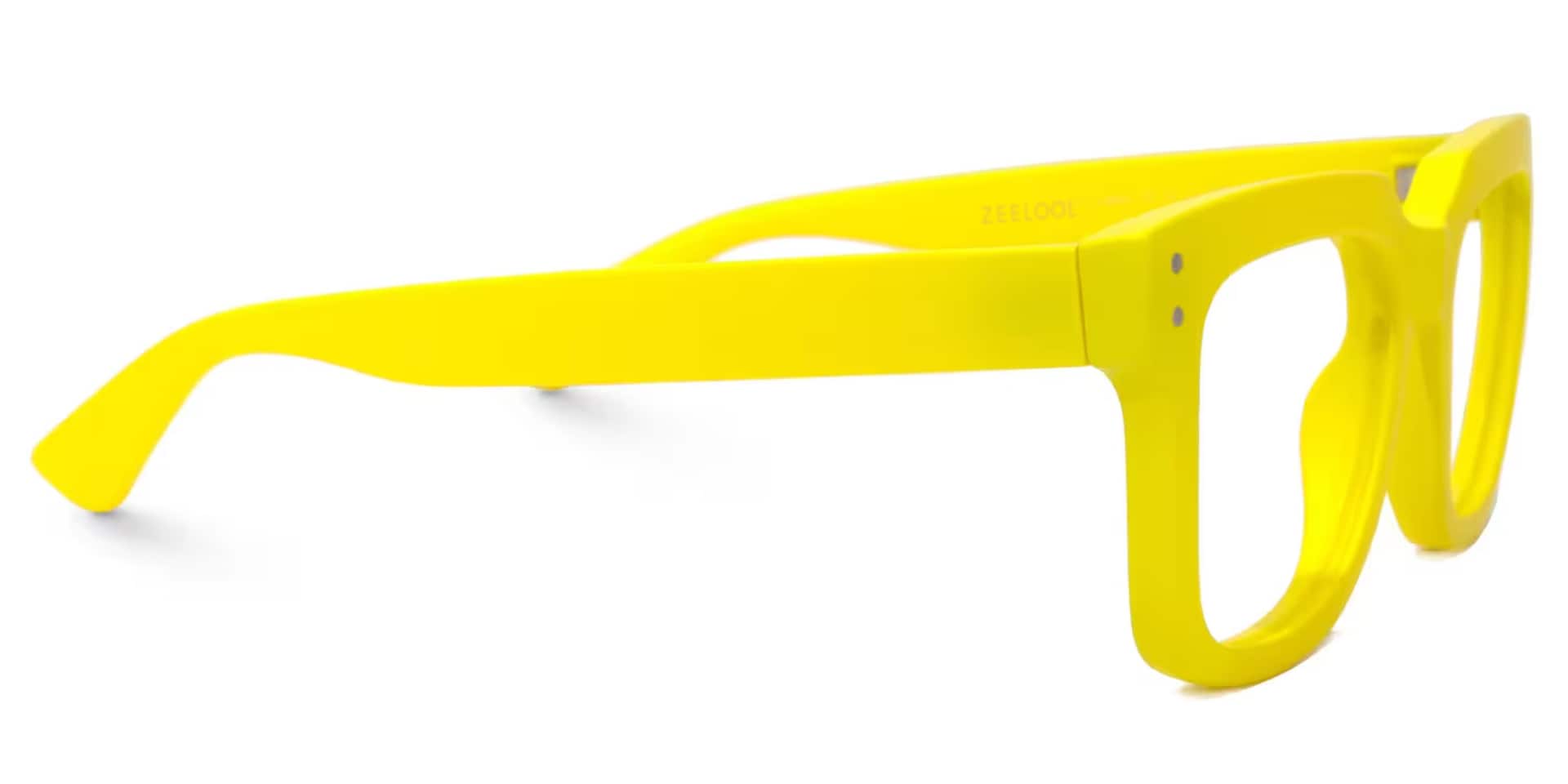 Liizbeett Square Yellow Frame Glasses | Zeelool Optical4