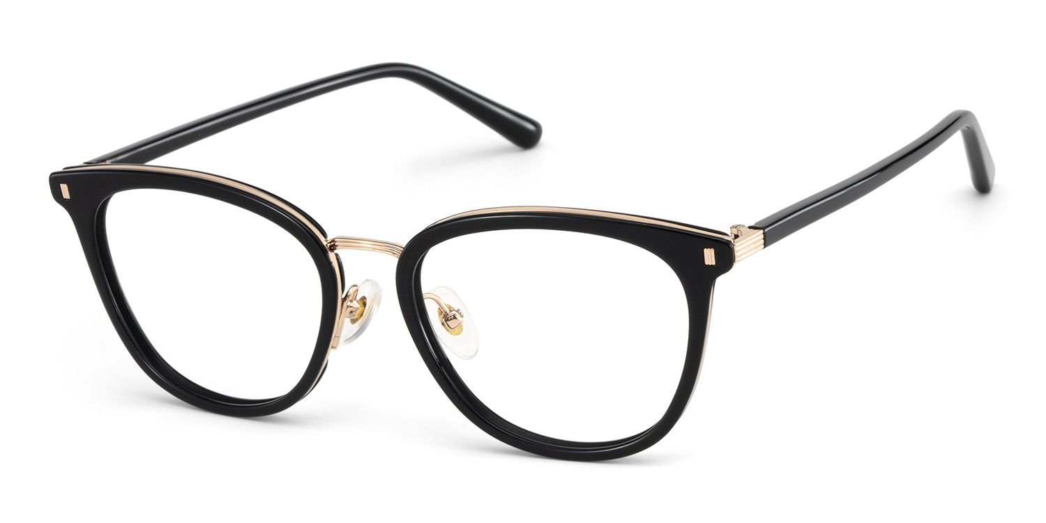 Caden Eyeglasses in Round Black Frame | Zeelool6