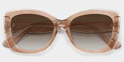 Rosie Clear Brown Butterfly Sunglasses1