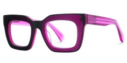 Keisa Square Purple Glasses2