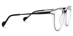 Sellars Round Black White Glasses3