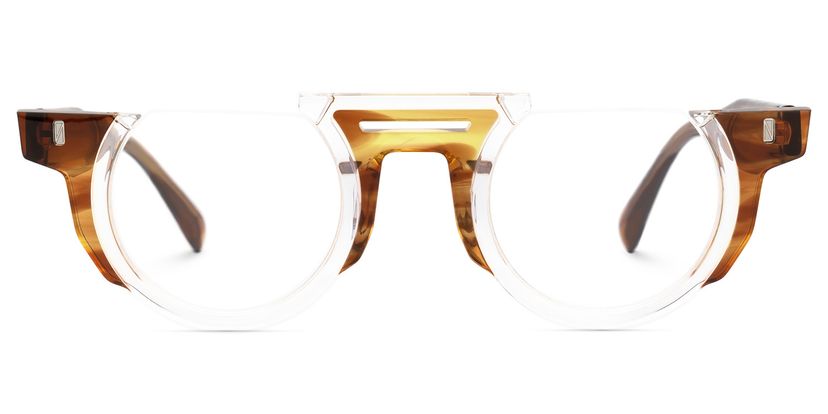 Mastin Brown Round Glasses