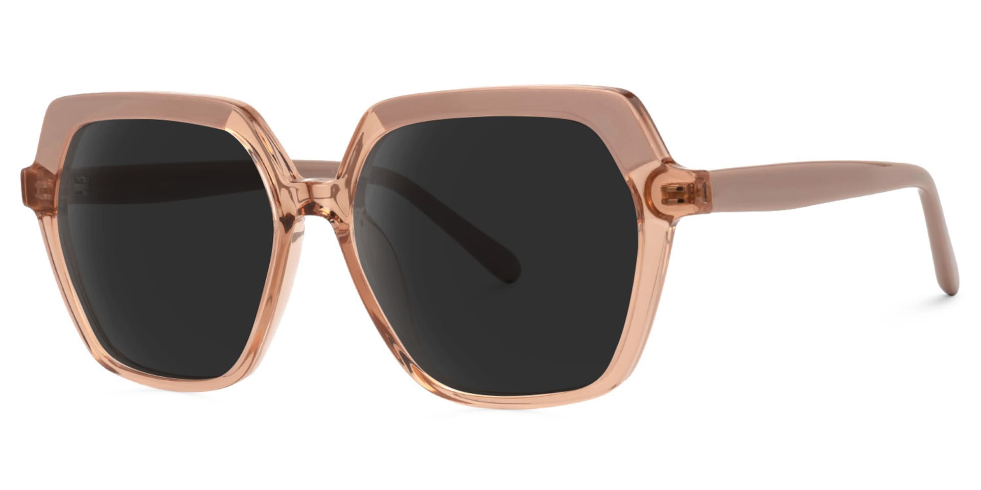 Norah Geometric Champagne Sunglasses | Zeelool Glasses1