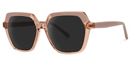 Norah Geometric Champagne Sunglasses1