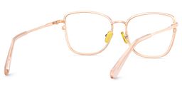 Ronan Rectangle Rose Gold Glasses4