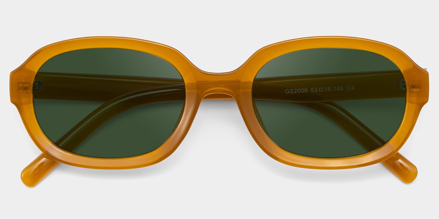 Astra Geometric Brown Polarized Sunglasses2