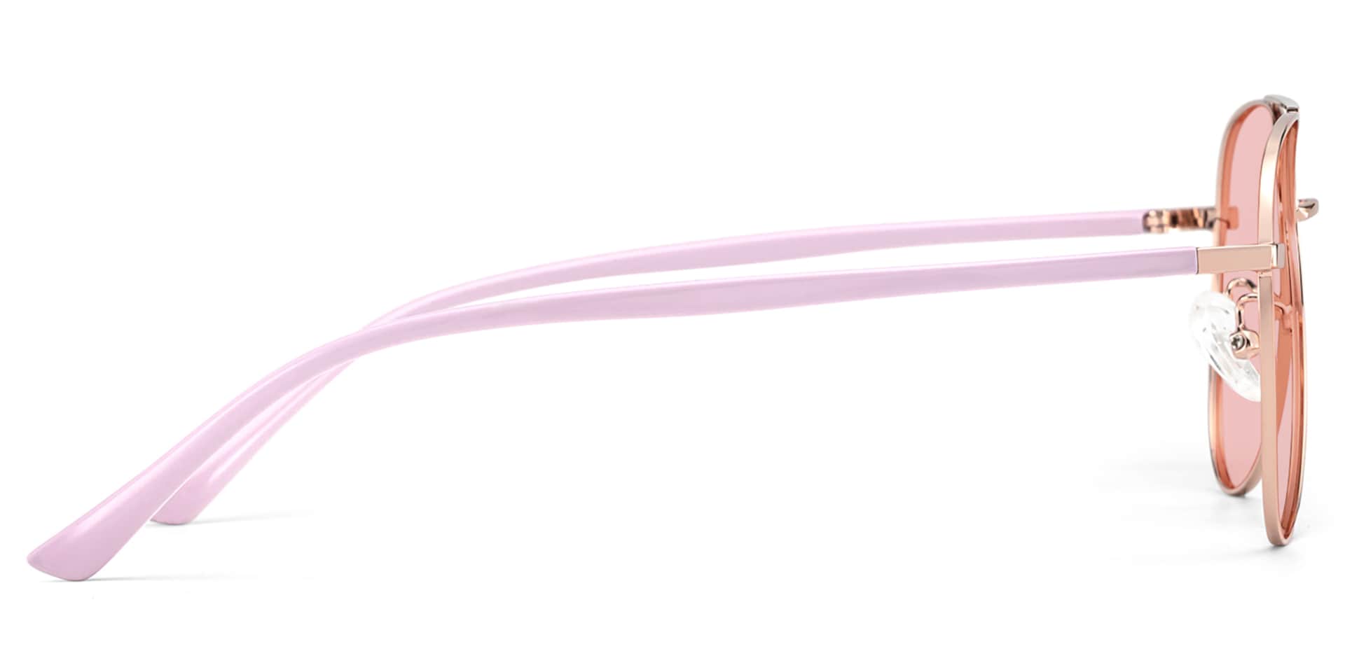Paige Aviator Rose-Gold Glasses | Zeelool Glasses5