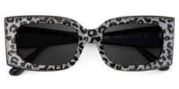 Orduno Rectangle Gray Leopard Sunglasses1