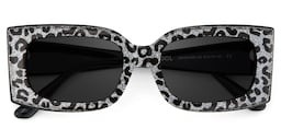 Orduno Rectangle Gray Leopard Sunglasses1