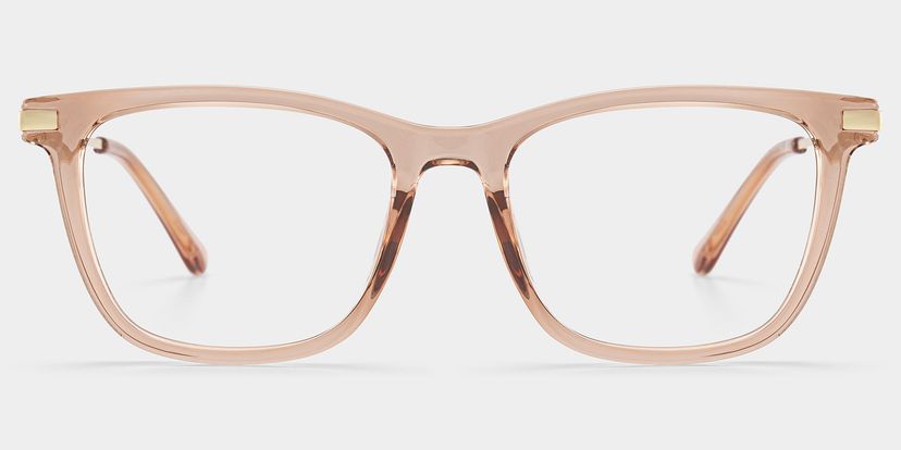 Selena Rectangle Beige Glasses
