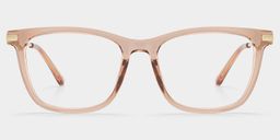 Selena Rectangle Beige Glasses1