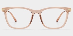 Selena Rectangle Beige Glasses1