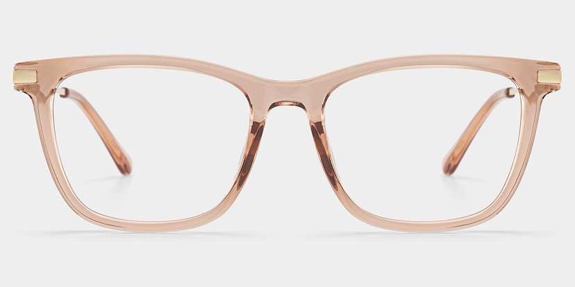 Selena Rectangle Beige Glasses