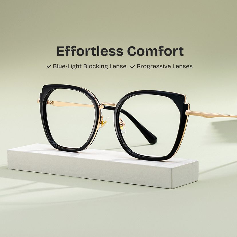 Murcia Square Black Glasses