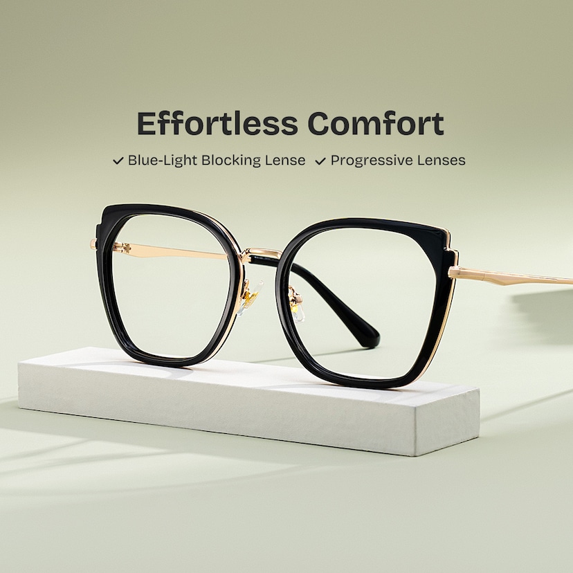 Murcia Square Black Glasses