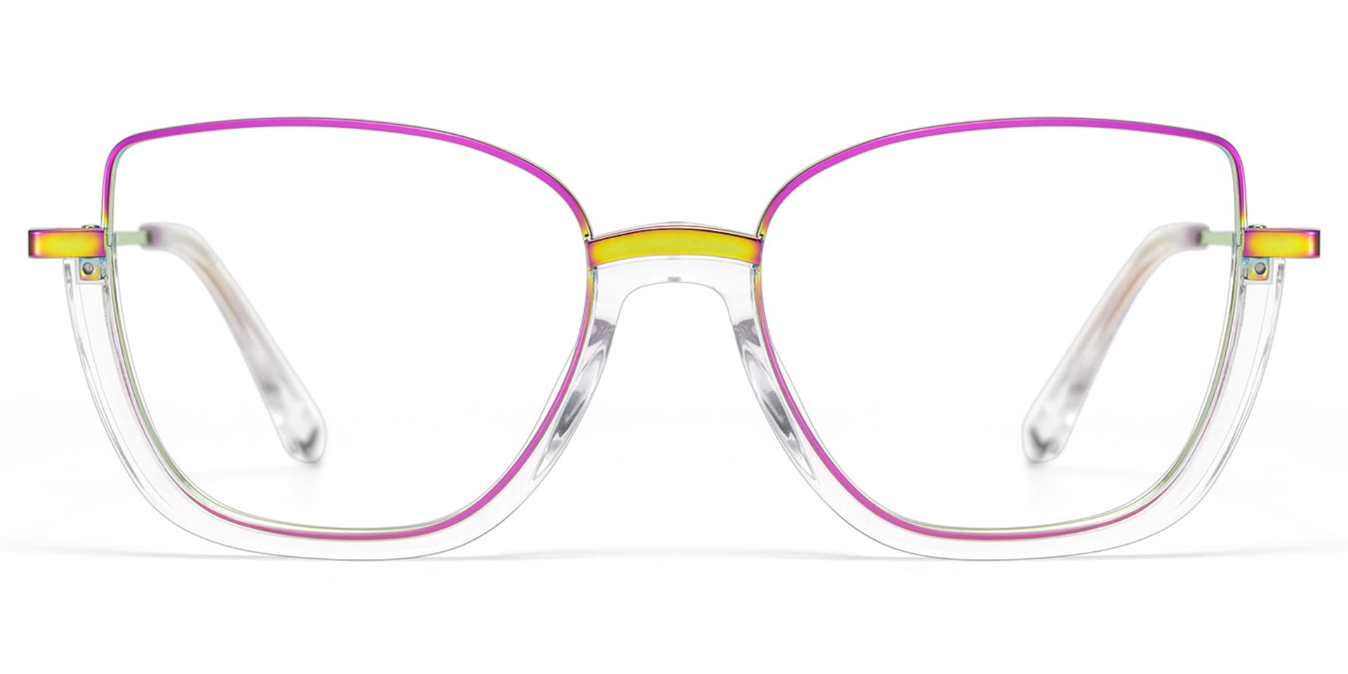 Coleman Eyeglasses in Square Iridescent Frame | Zeelool0