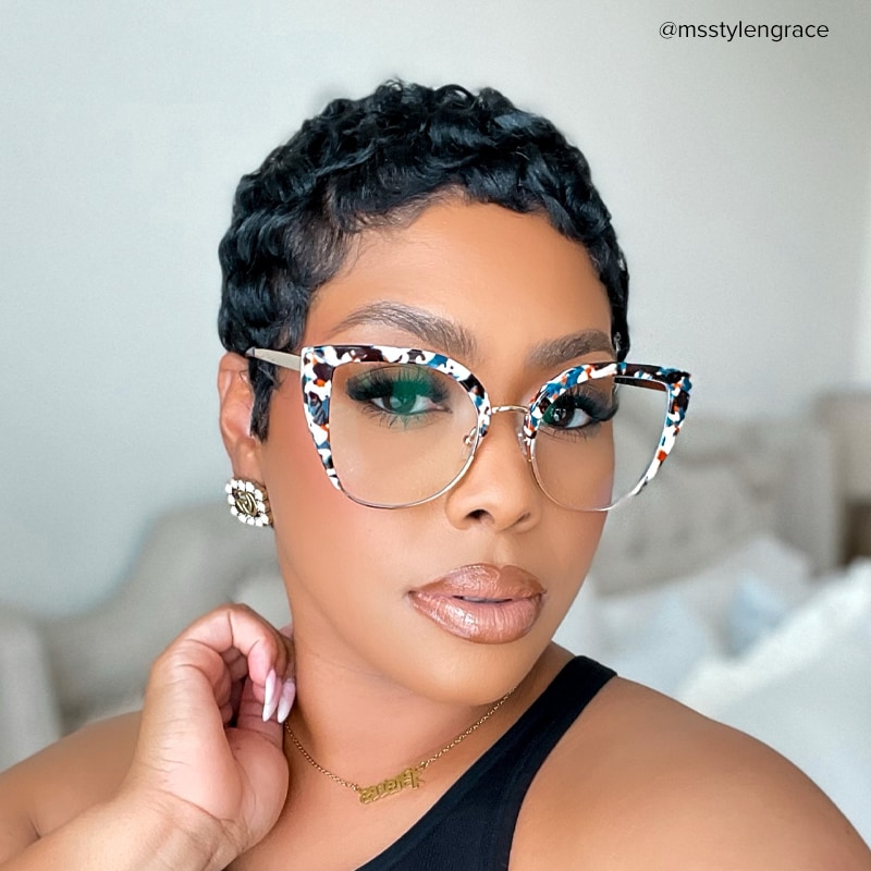 Brewer Cateye Orange-Floral Glasses6