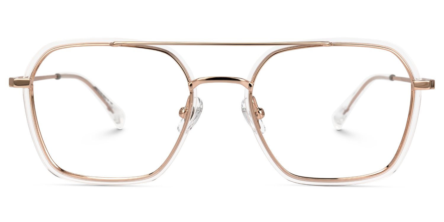 Sherie Aviator Clear Glasses0