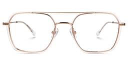 Sherie Aviator Clear Glasses0