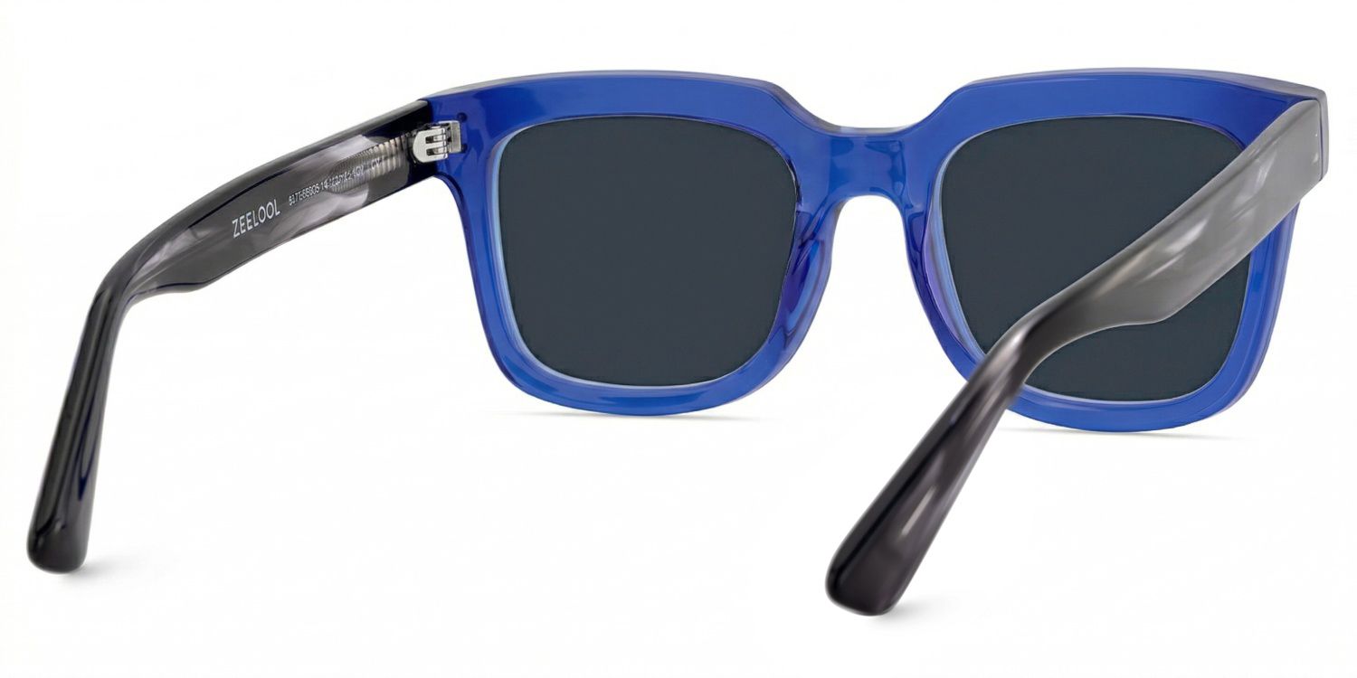 Square Spectacles For Men In Blue Color4