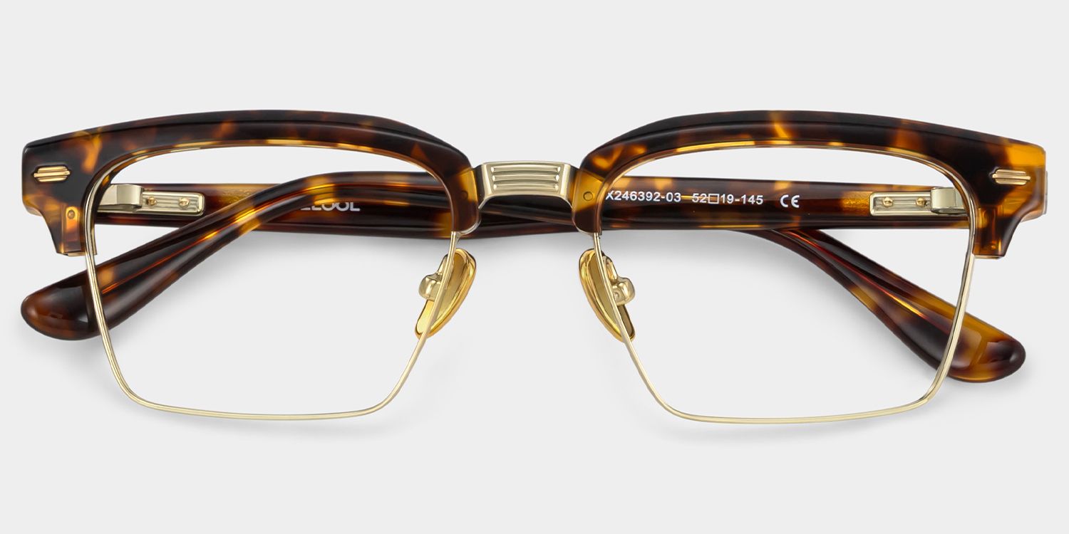 Landon Tortoiseshell Browline Glasses for Men | ZEELOOL