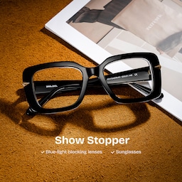 Neon Square Black Glasses2