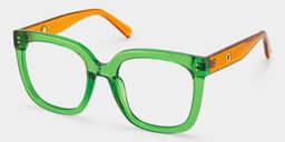 Ebony Square Green Glasses3