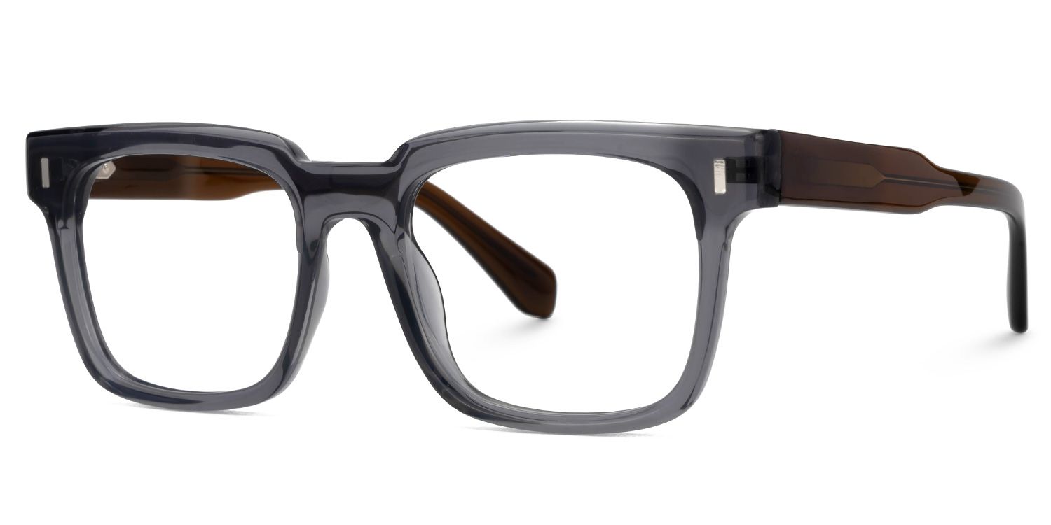 Square Katia Gray Color Frame Glasses | Zeelool3