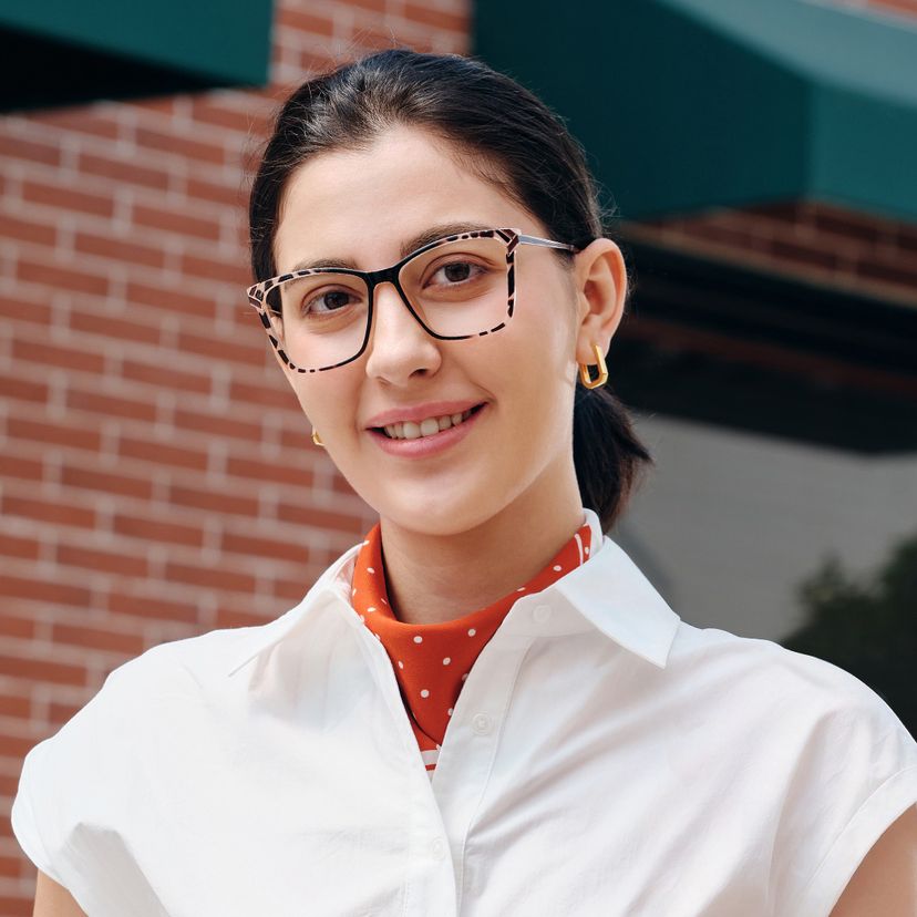Tricee Square Tortoise Glasses