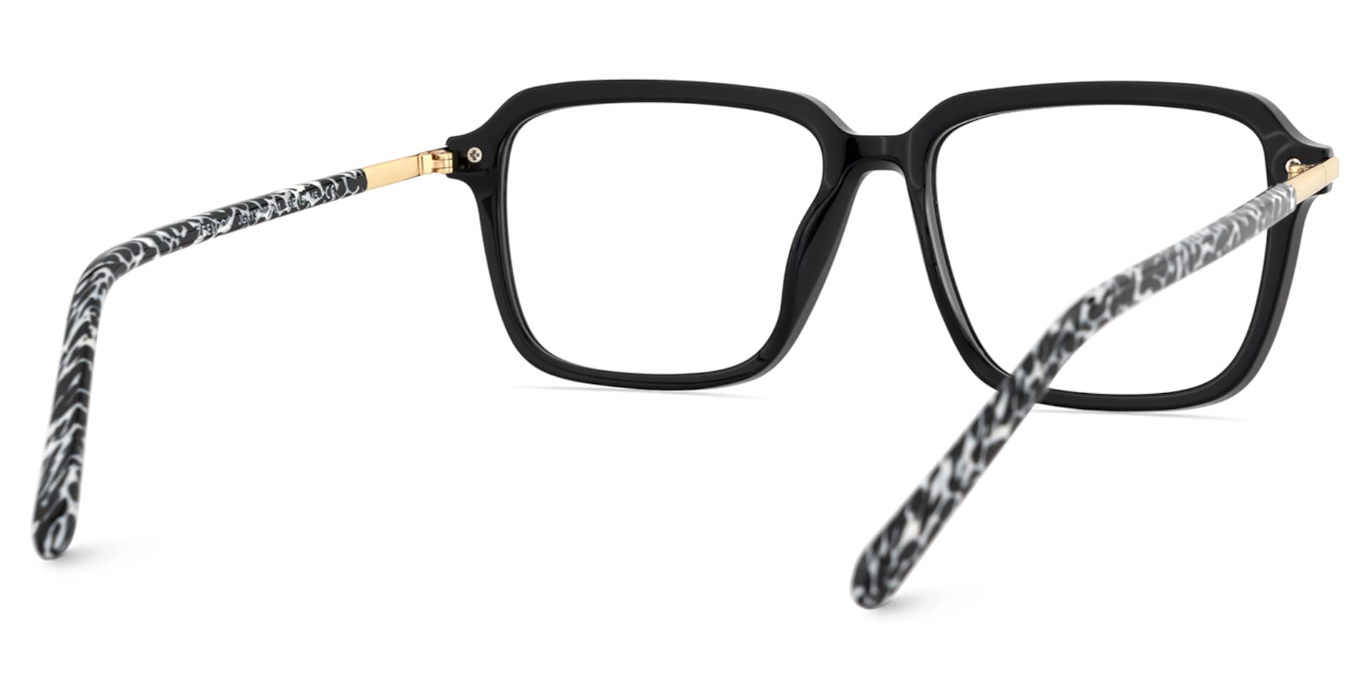 Black Thin Glasses with Square Shape at Zeelool5
