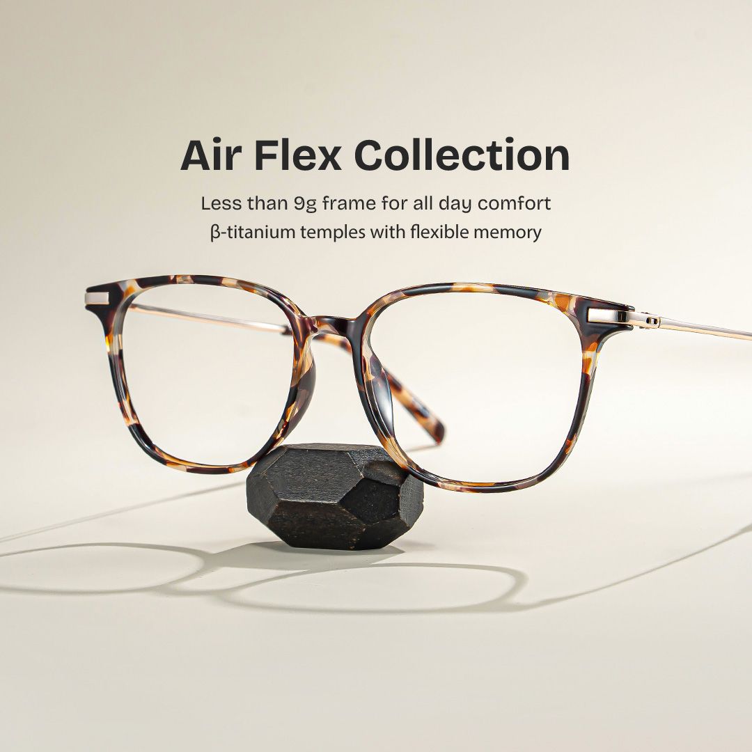 Florence Rectangular Tortoise Shell Eyeglass Frames for Women | ZEELOOL0