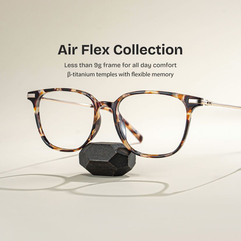 Florence Tortoise Rectangle Glasses