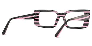Gleam Rectangle Black Pink Glasses5