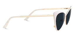Ellen Cateye White Sunglasses2