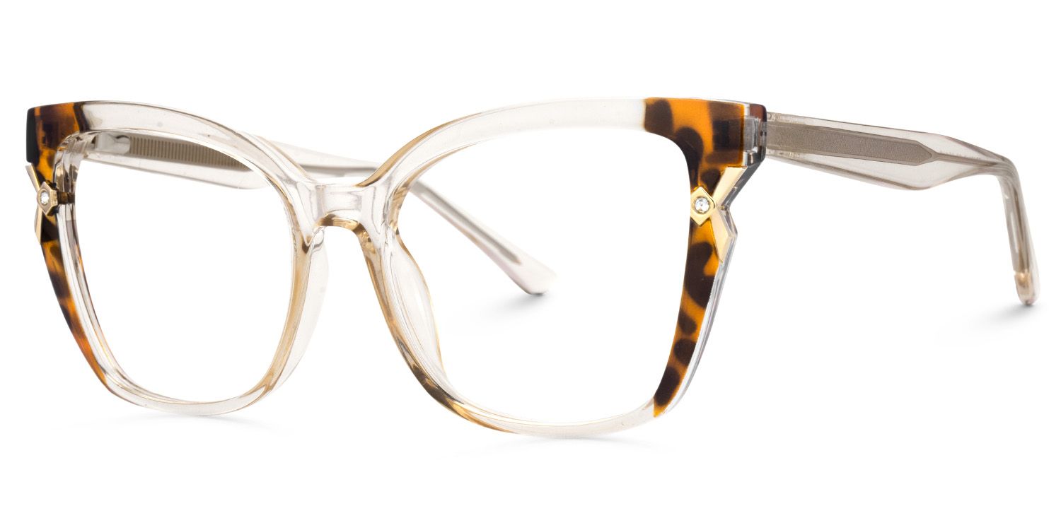 Beige Cat eye Glasses for Oval Face | Zeelool2