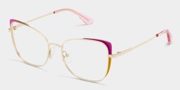 Tessa Cat-Eye Pink Gold Glasses3