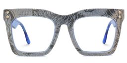 Porsha Square Blue Glasses1