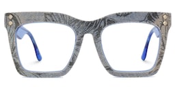 Porsha Square Blue Glasses1