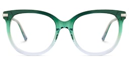 Mailyn Round Green Crystal Glasses1