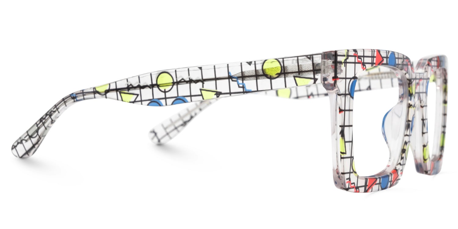 Kevin Square Floral Glasses2